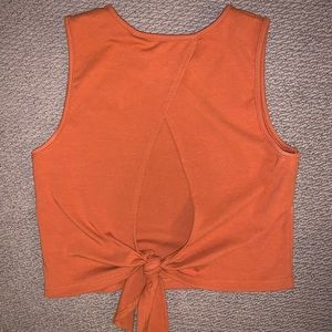 Orange Vestique Crop Top